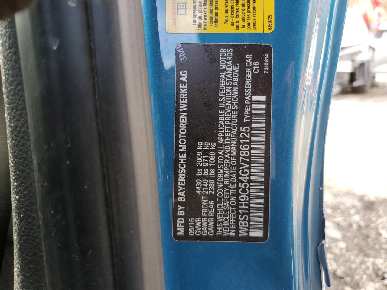 2016 BMW M2 VIN: WBS1H9C54GV786125 Lot: 91239825