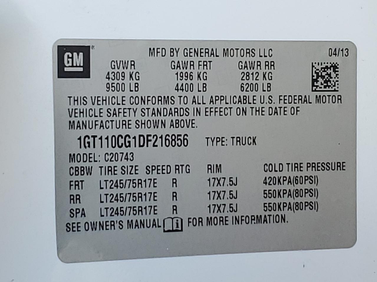 2013 GMC Sierra C2500 Sle VIN: 1GT110CG1DF216856 Lot: 91825695