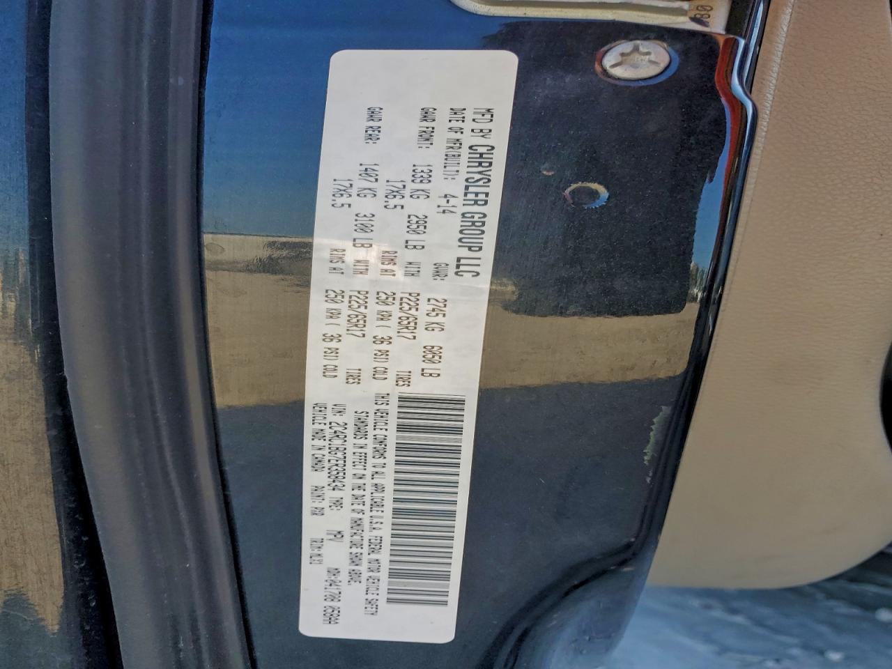 2014 Chrysler Town & Country Touring VIN: 2C4RC1BG7ER358434 Lot: 93769605