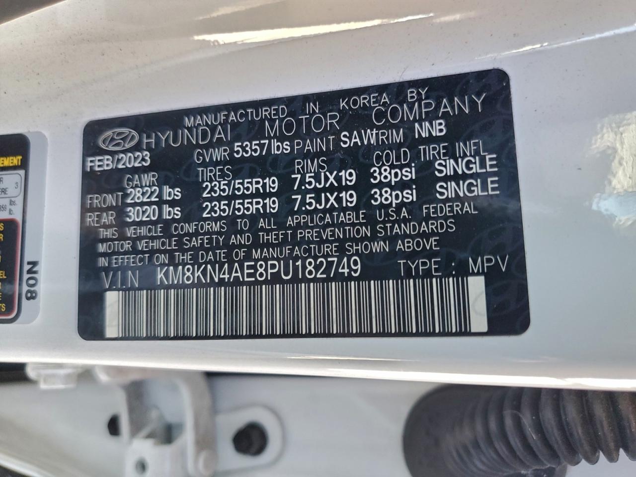 2023 Hyundai Ioniq 5 Sel VIN: KM8KN4AE8PU182749 Lot: 94474465