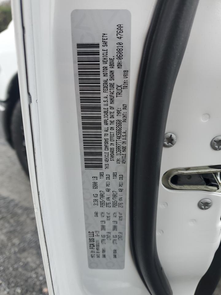 2019 Ram 1500 Classic Slt VIN: 1C6RR7TT4KS662660 Lot: 92998425