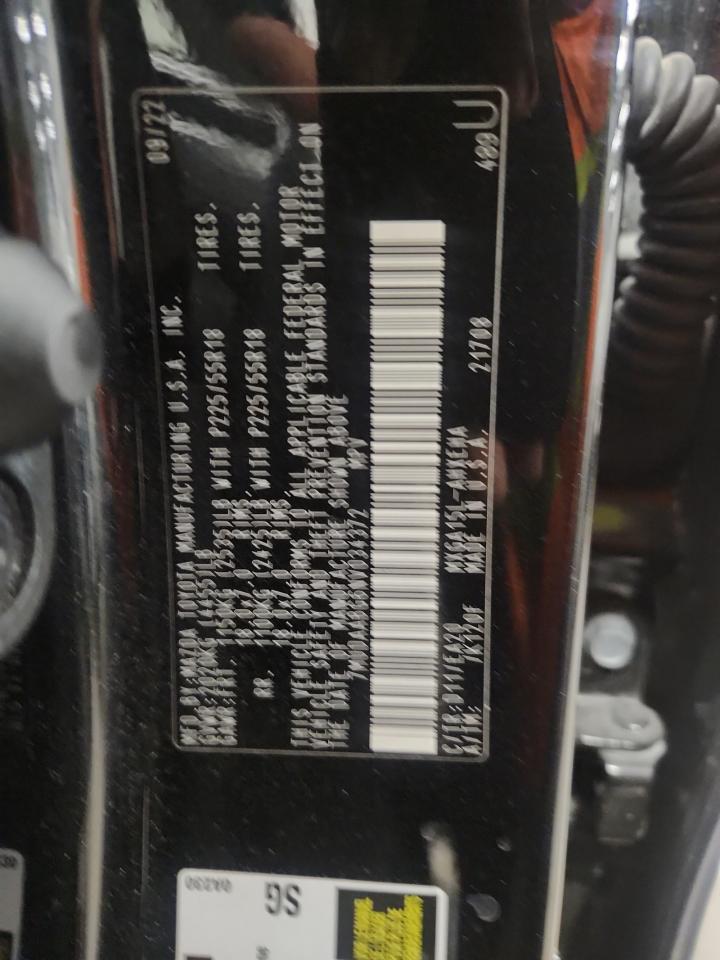 2022 Toyota Corolla Cross Xle VIN: 7MUDAABG6NV034372 Lot: 92667945