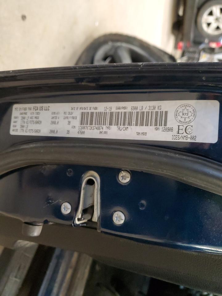 2019 Ram 1500 Classic Tradesman VIN: 1C6RR7KT2KS748874 Lot: 91240485