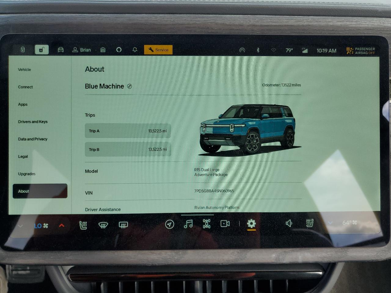 2025 Rivian R1S Adventure VIN: 7PDSGBBA4SN060965 Lot: 91191975