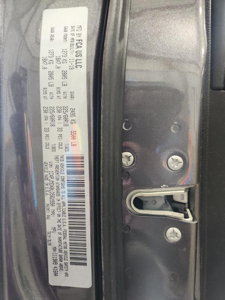 2020 Jeep Cherokee Limited VIN: 1C4PJMDX0LD562990 Lot: 92607415