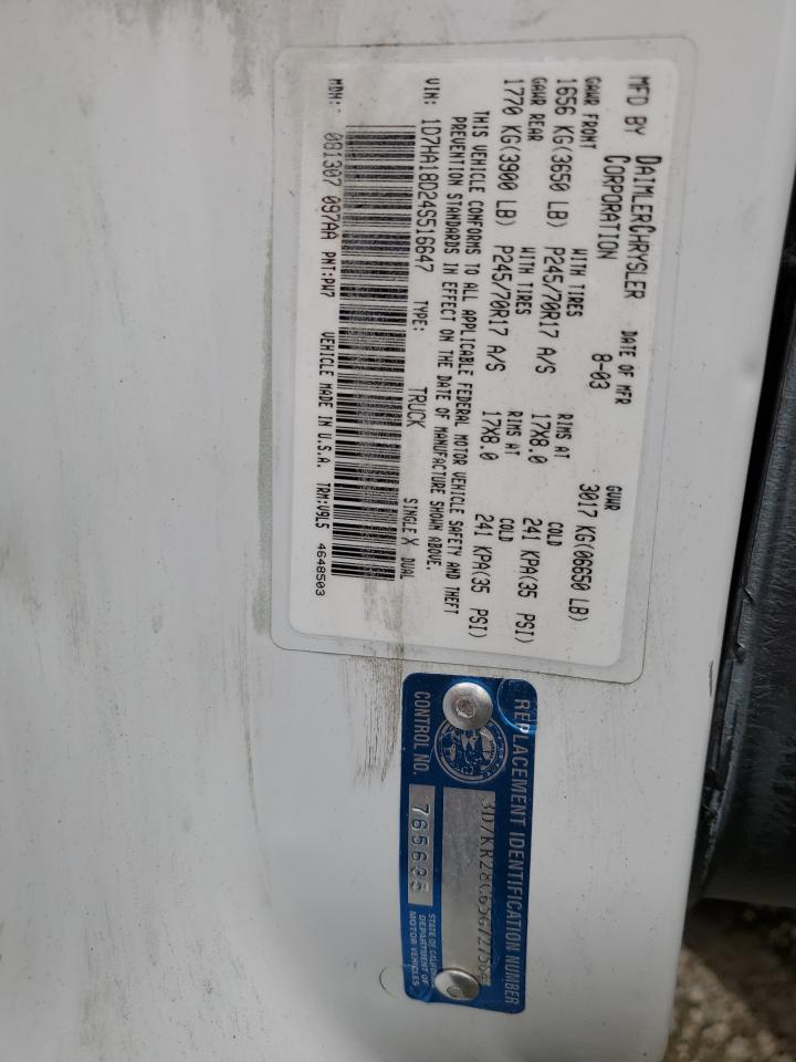 2005 Dodge Ram 2500 St VIN: 3D7KR28C65G727564 Lot: 85877215