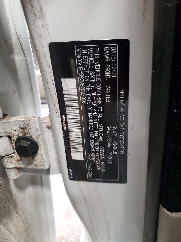 2008 Volvo S60 2.5T VIN: YV1RH592882697056 Lot: 92714635