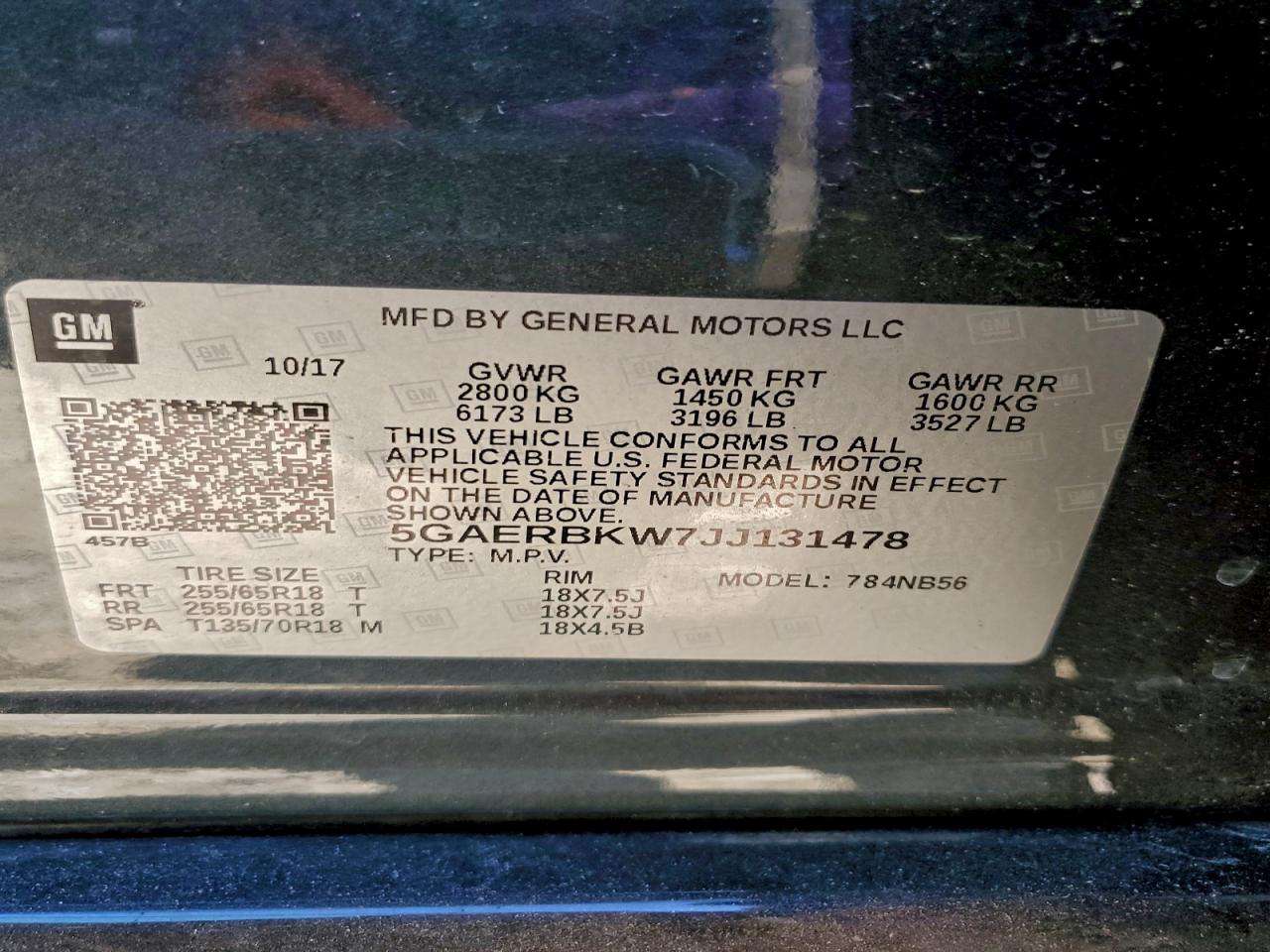 2018 Buick Enclave Essence VIN: 5GAERBKW7JJ131478 Lot: 93567125