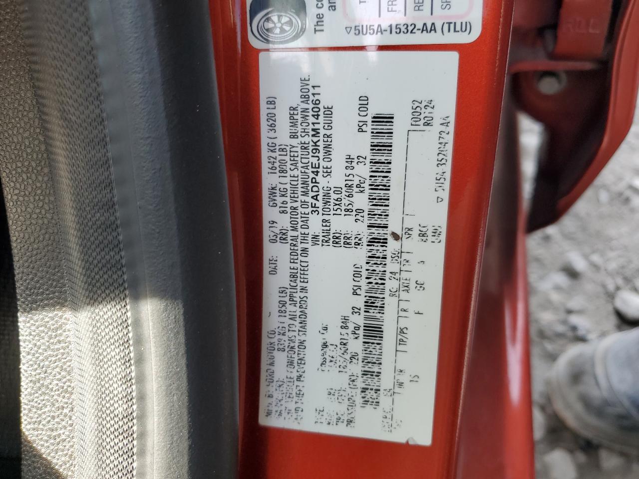 2019 Ford Fiesta Se VIN: 3FADP4EJ9KM140611 Lot: 90723735