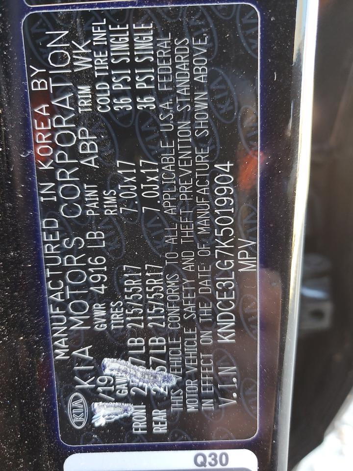 2019 Kia Niro Ex Premium VIN: KNDCE3LG7K5019904 Lot: 91357635