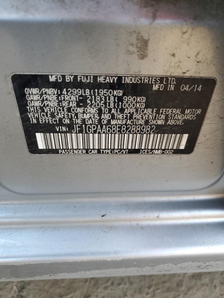 2014 Subaru Impreza VIN: JF1GPAA68E8288982 Lot: 93350485