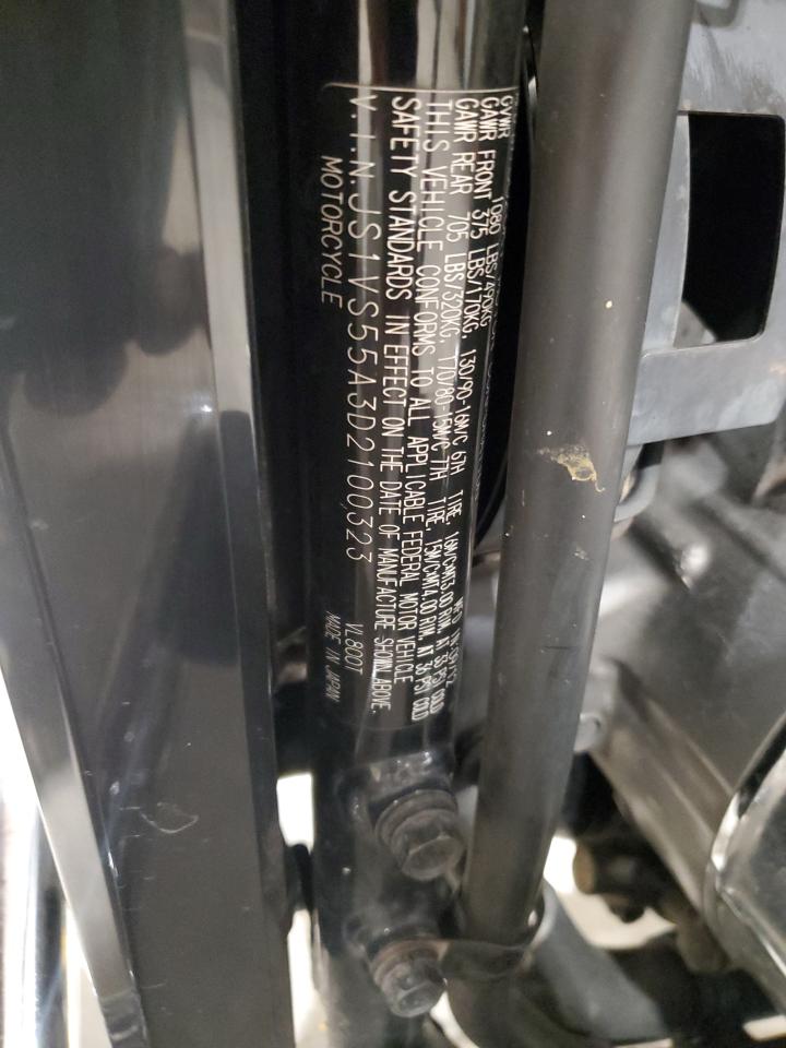 2013 Suzuki Vl800 T VIN: JS1VS55A3D2100323 Lot: 92623325