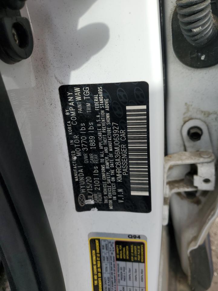 2021 Hyundai Venue Sel VIN: KMHRC8A36MU063927 Lot: 91710655