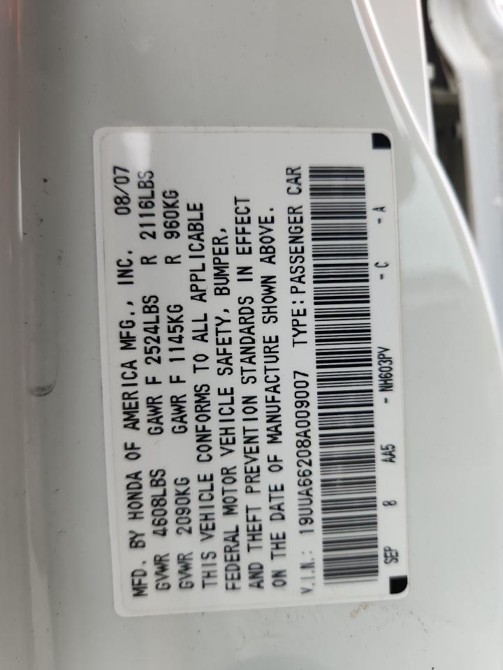 2008 Acura Tl VIN: 19UUA66208A009007 Lot: 92394615