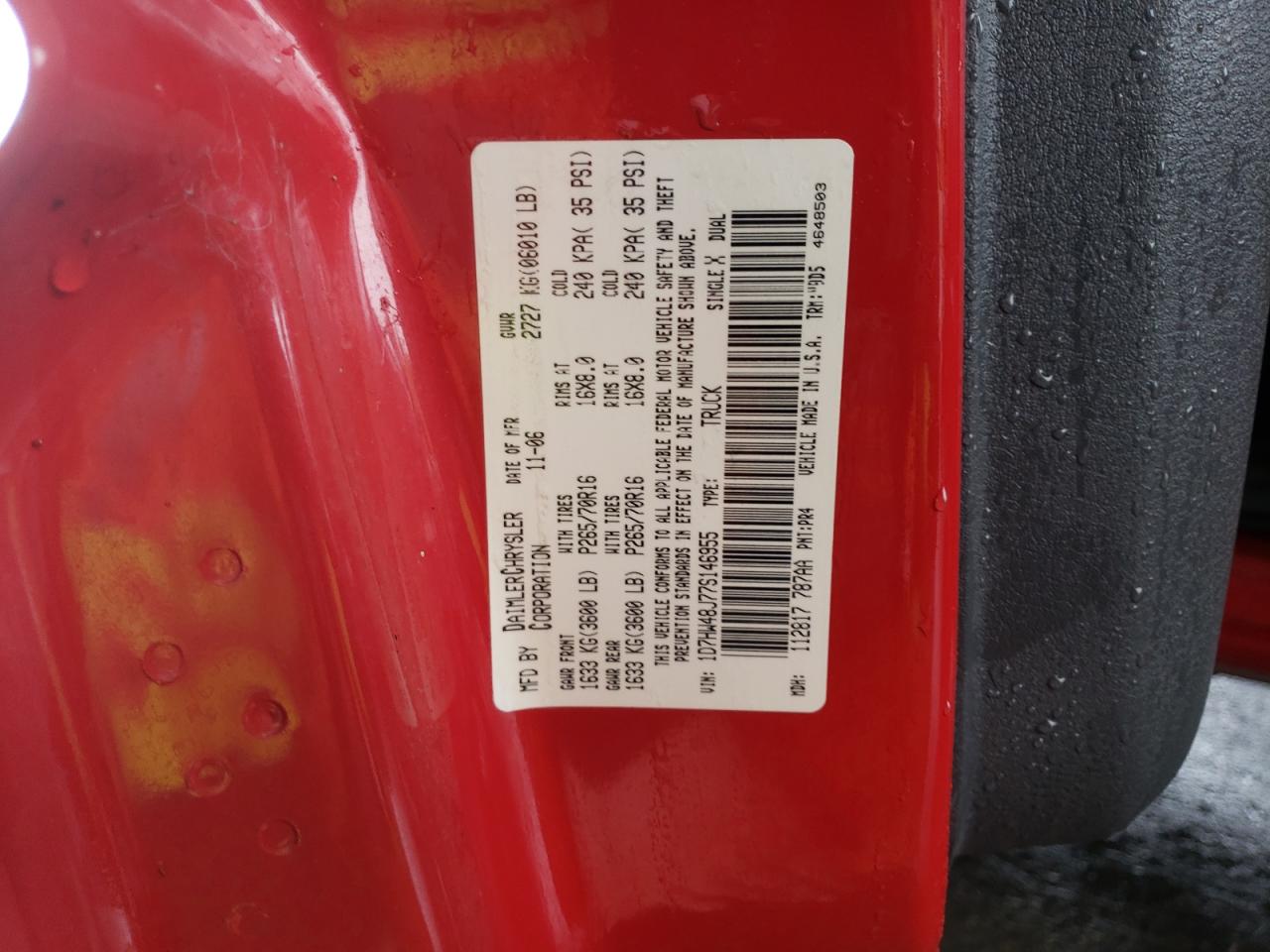 2007 Dodge Dakota Quad Slt VIN: 1D7HW48J77S146955 Lot: 92120605