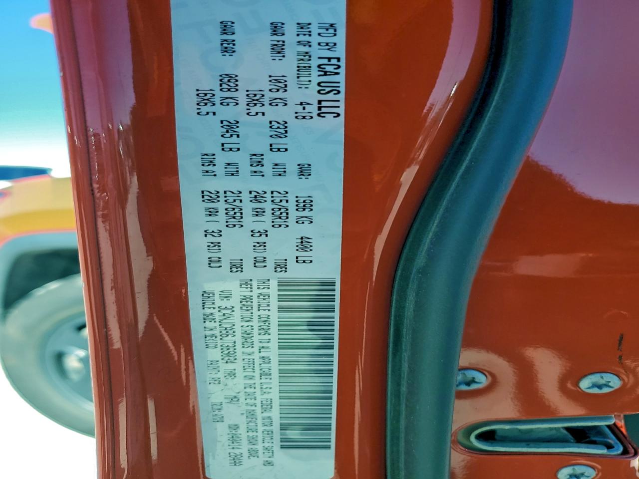 2018 Jeep Compass Sport VIN: 3C4NJCAB6JT369034 Lot: 94164915