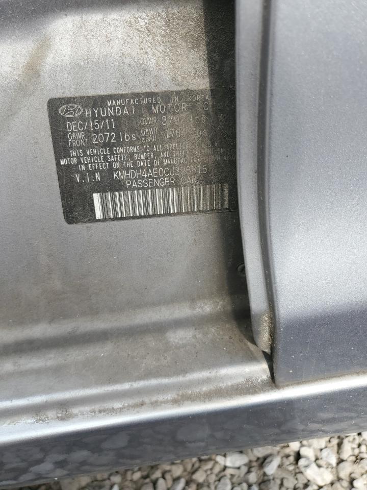 2012 Hyundai Elantra Gls VIN: KMHDH4AE0CU398816 Lot: 93570165