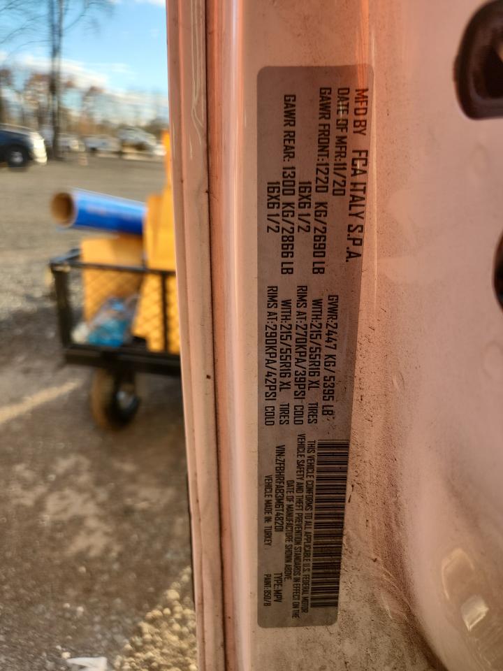 2021 Ram Promaster City Delivery Van VIN: ZFBHRFAB3M6T48201 Lot: 91075755