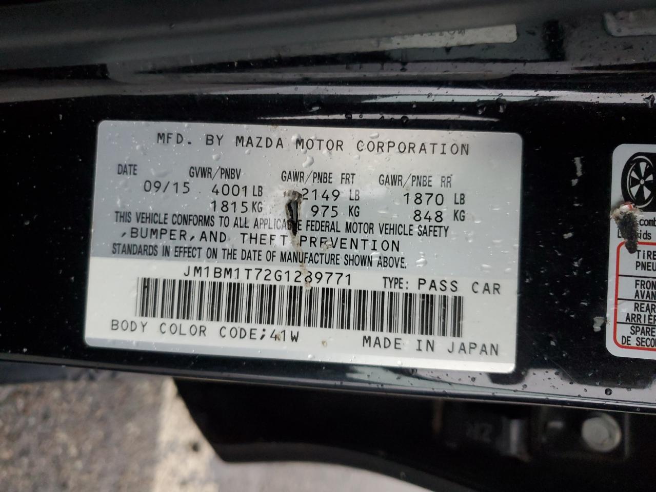 2016 Mazda 3 Sport VIN: JM1BM1T72G1289771 Lot: 91351635