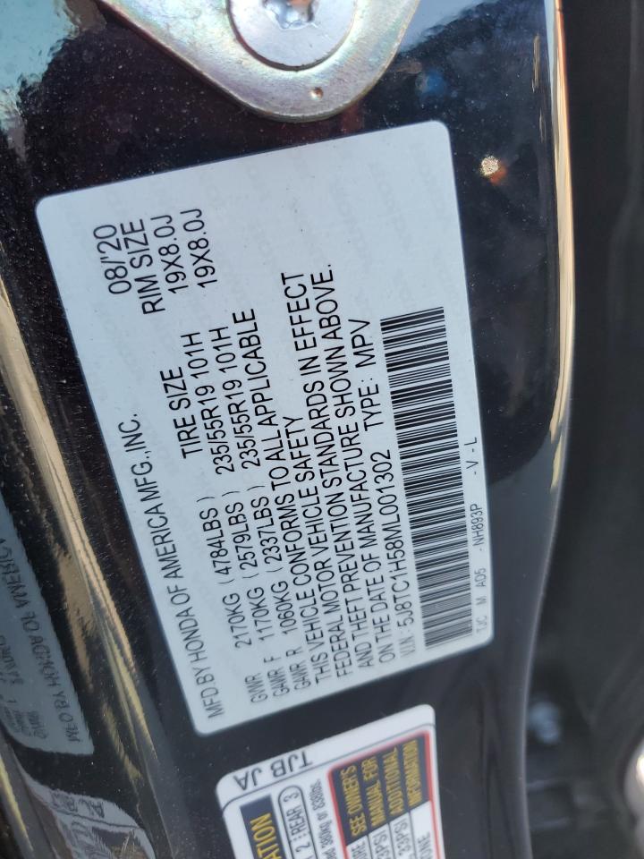 2021 Acura Rdx Technology VIN: 5J8TC1H58ML001302 Lot: 89478505