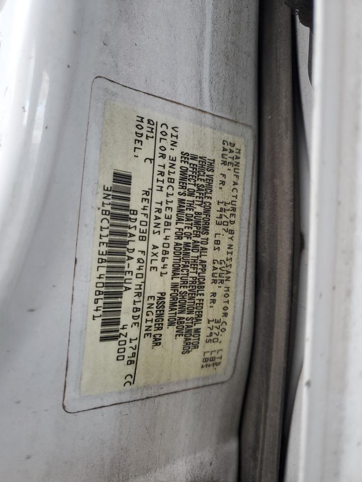 2008 Nissan Versa S VIN: 3N1BC11E38L408641 Lot: 92122165