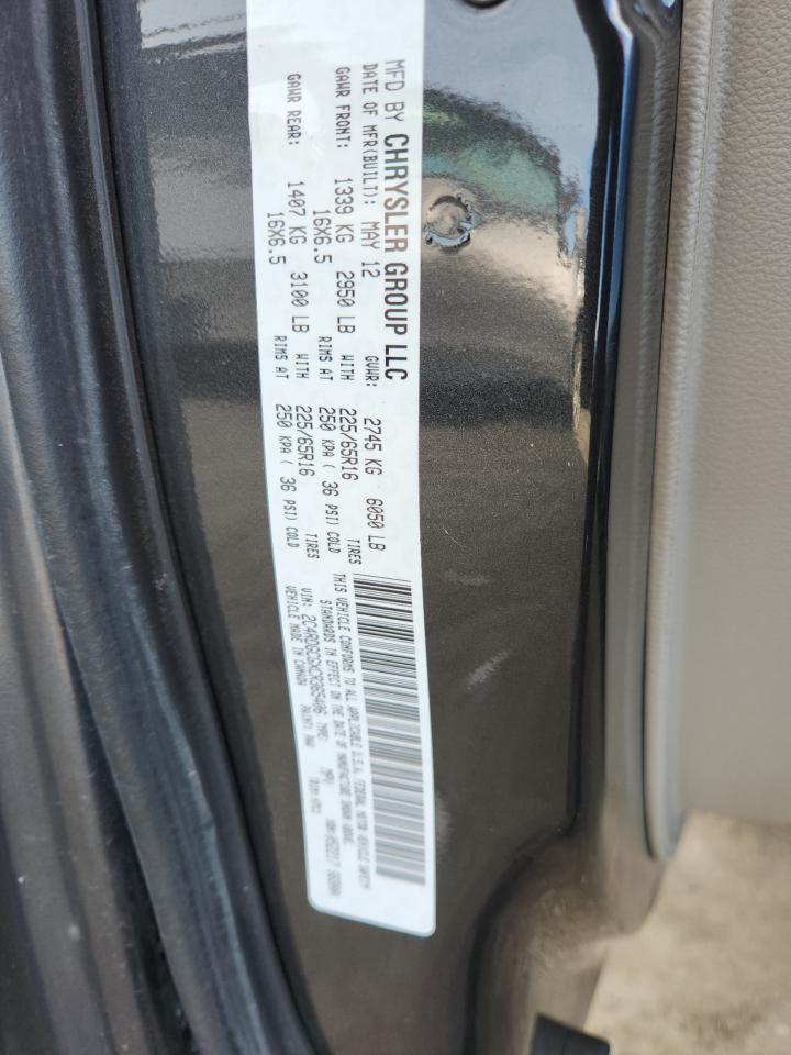 2012 Dodge Grand Caravan Sxt VIN: 2C4RDGCGXCR365406 Lot: 91058245