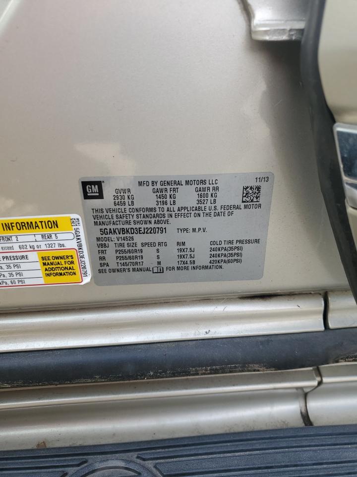 2014 Buick Enclave VIN: 5GAKVBKD3EJ220791 Lot: 93302115