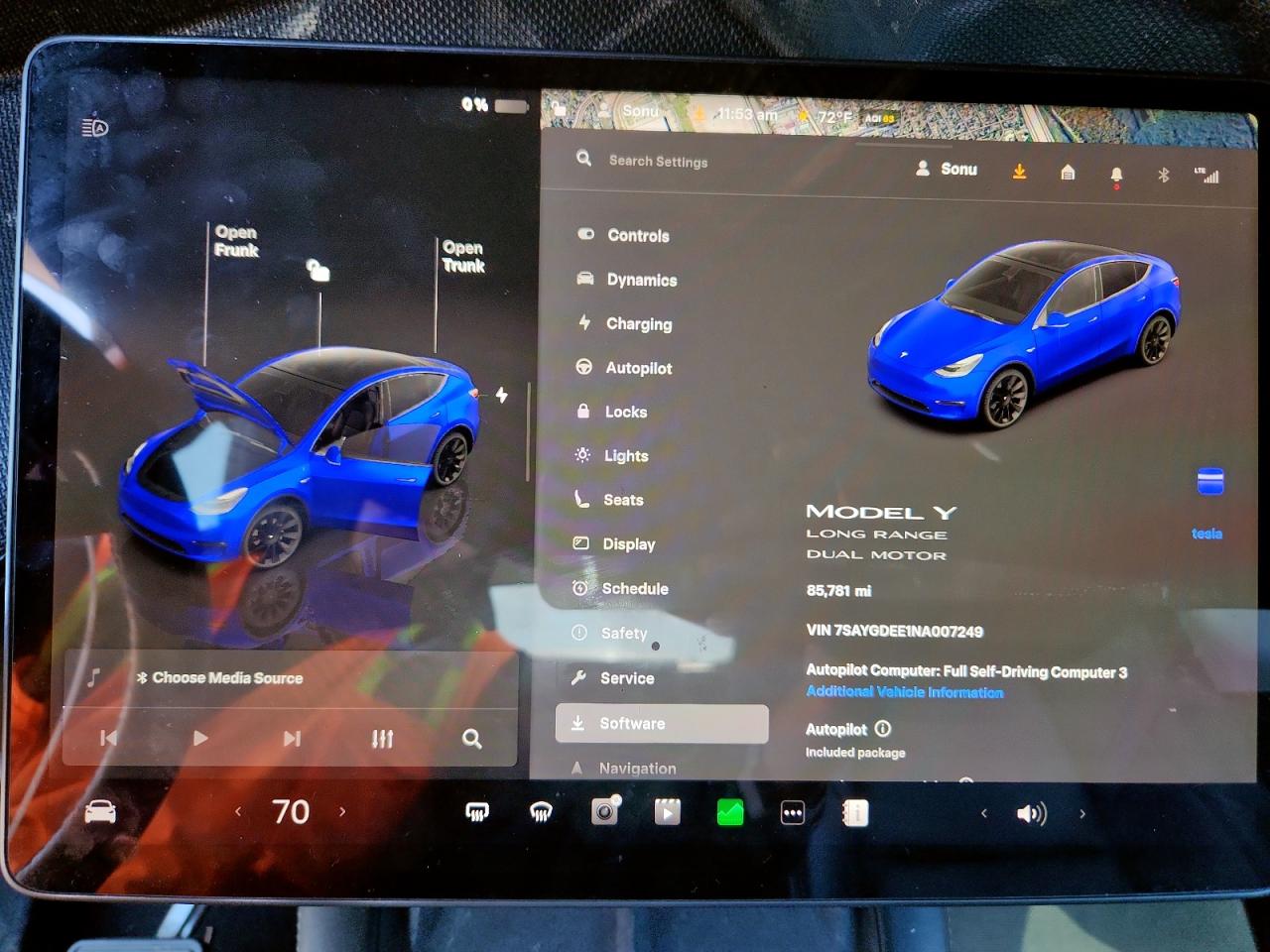 2022 Tesla Model Y VIN: 7SAYGDEE1NA007249 Lot: 90043905