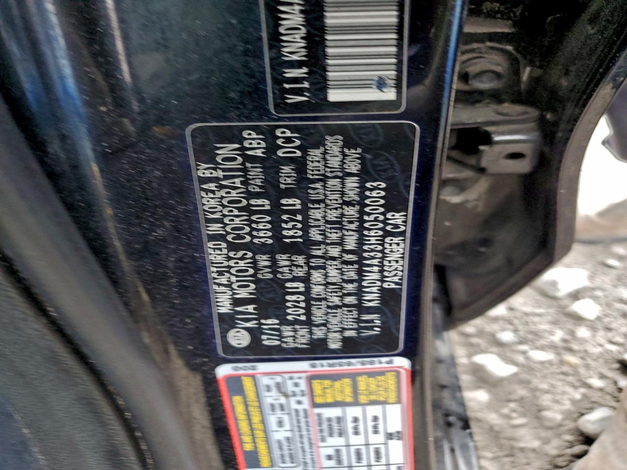 2017 Kia Rio Lx VIN: KNADM4A33H6050063 Lot: 93665715