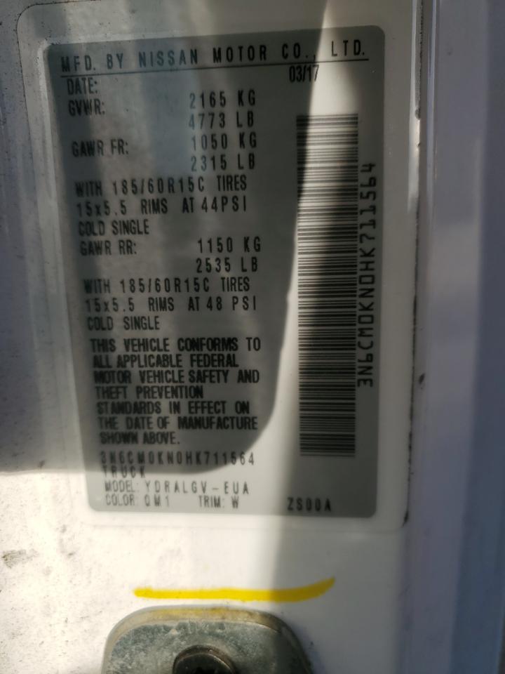 2017 Nissan Nv200 2.5S VIN: 3N6CM0KN0HK711564 Lot: 91928395