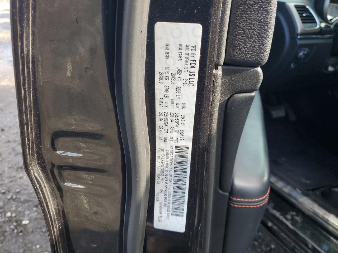 2016 Jeep Grand Cherokee Limited VIN: 1C4RJFBG2GC366648 Lot: 93605675