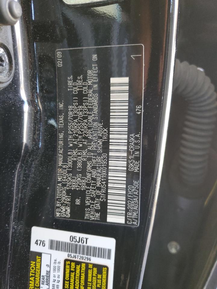 2009 Toyota Tundra Double Cab VIN: 5TFRU54119X019530 Lot: 92278965