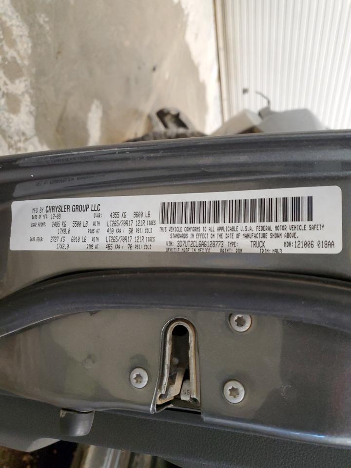 2010 Dodge Ram 2500 VIN: 3D7UT2CL6AG128773 Lot: 92951645