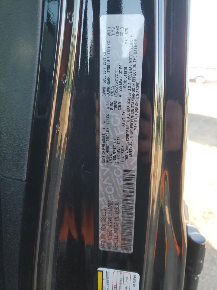 2024 Jeep Gladiator Sport VIN: 1C6HJTAG9RL118709 Lot: 91929135