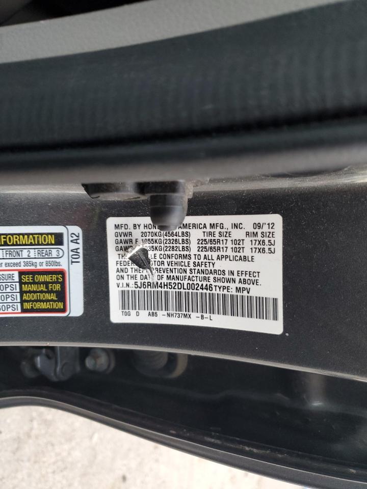 2013 Honda Cr-V Ex VIN: 5J6RM4H52DL002446 Lot: 92067725