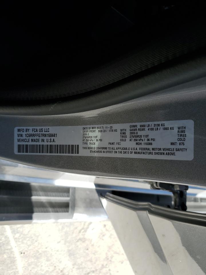 2024 Ram 1500 Big Horn/Lone Star VIN: 1C6RRFFG7RN168441 Lot: 90896745