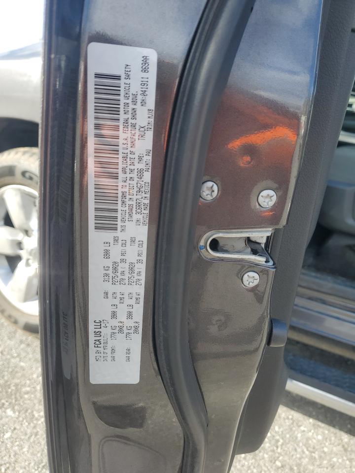 2017 Ram 1500 Slt VIN: 3C6RR7LT9HG714686 Lot: 92218475