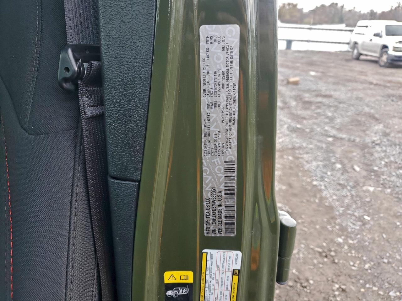 2021 Jeep Wrangler Unlimited Rubicon VIN: 1C4HJXFG8MW632051 Lot: 93624715