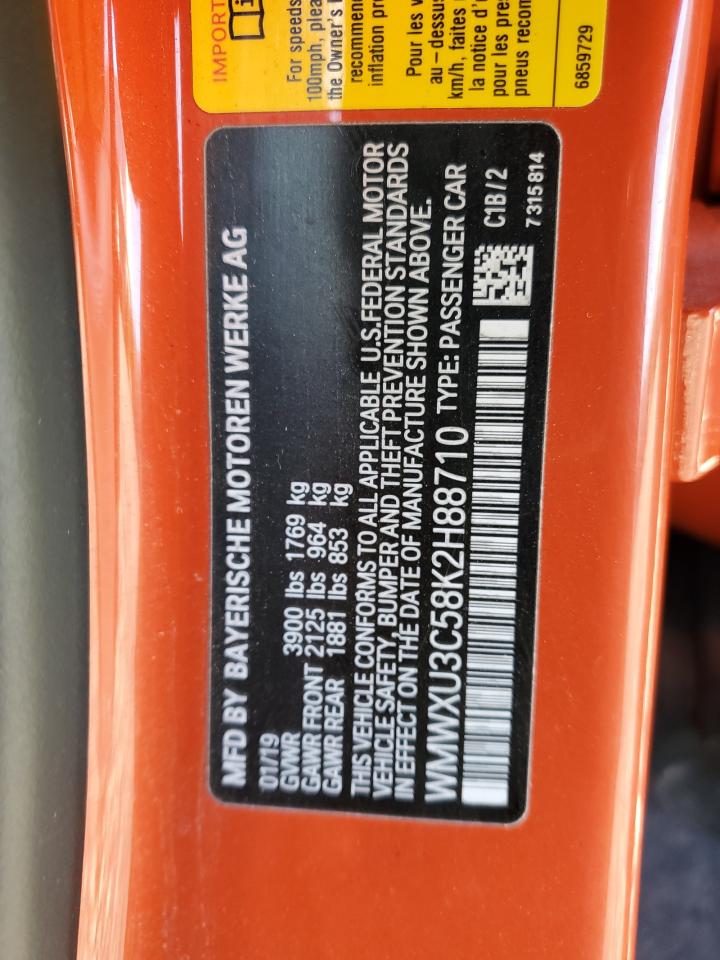 2019 Mini Cooper S VIN: WMWXU3C58K2H88710 Lot: 92857985