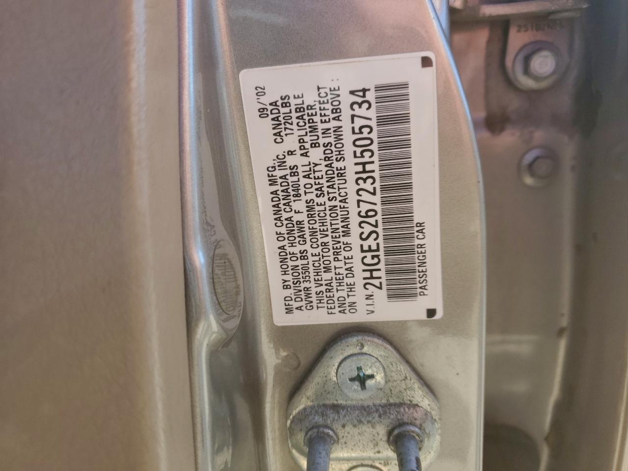 2003 Honda Civic Ex VIN: 2HGES26723H505734 Lot: 94275945