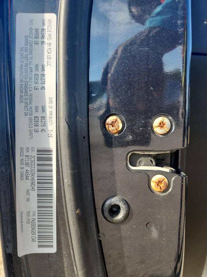 2019 Dodge Challenger Gt VIN: 2C3CDZJG5KH690249 Lot: 91690215