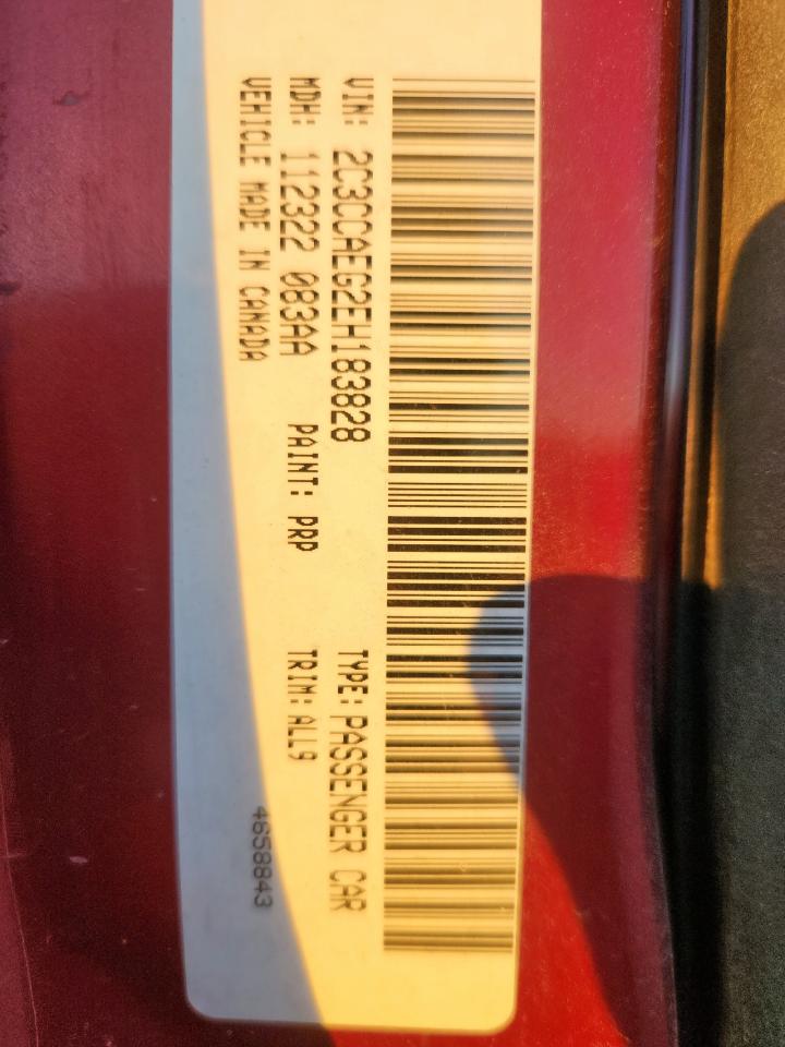 2014 Chrysler 300C VIN: 2C3CCAEG2EH183828 Lot: 92291405