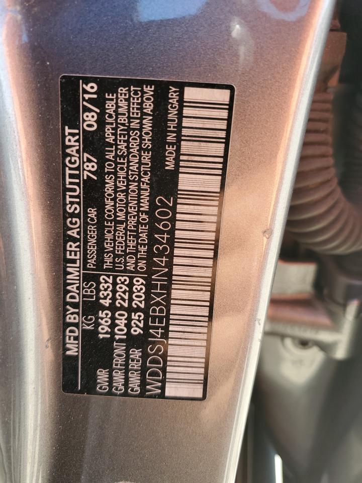 2017 Mercedes-Benz Cla 250 VIN: WDDSJ4EBXHN434602 Lot: 93026765