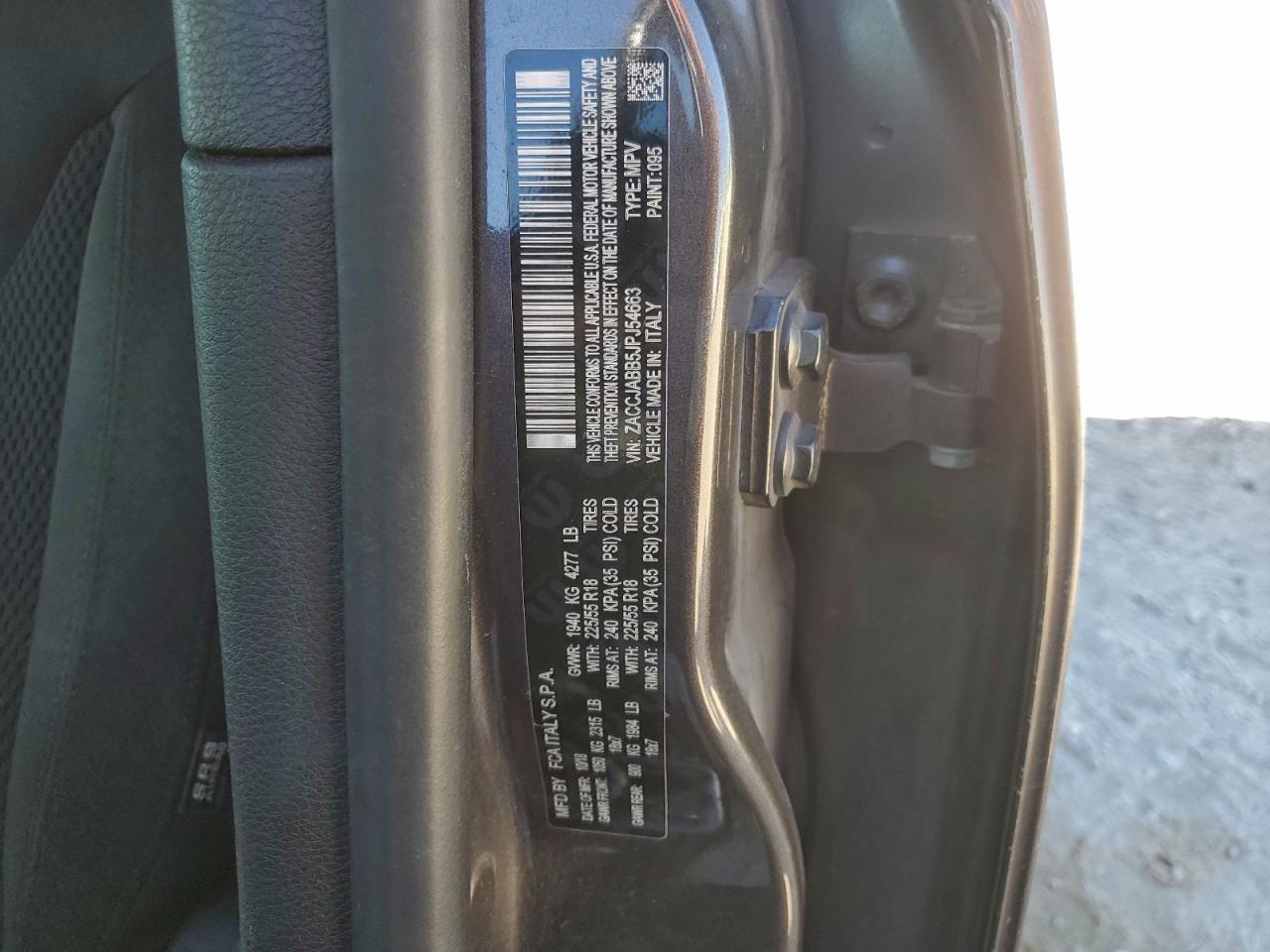 2018 Jeep Renegade Latitude VIN: ZACCJABB5JPJ54663 Lot: 94419115