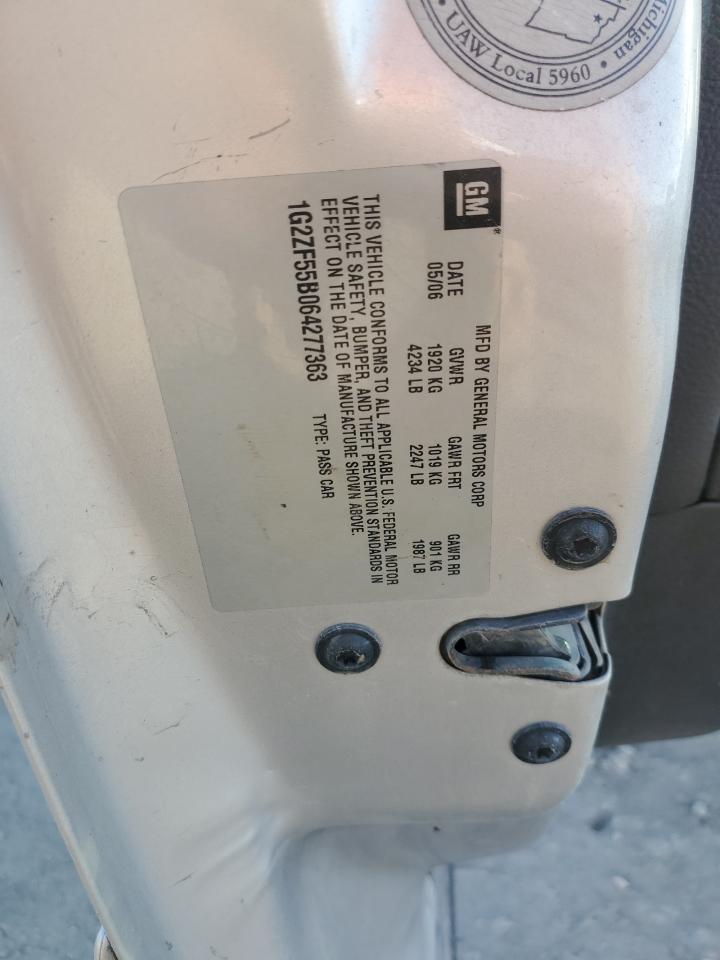 2006 Pontiac G6 Se VIN: 1G2ZF55B064277363 Lot: 92138695
