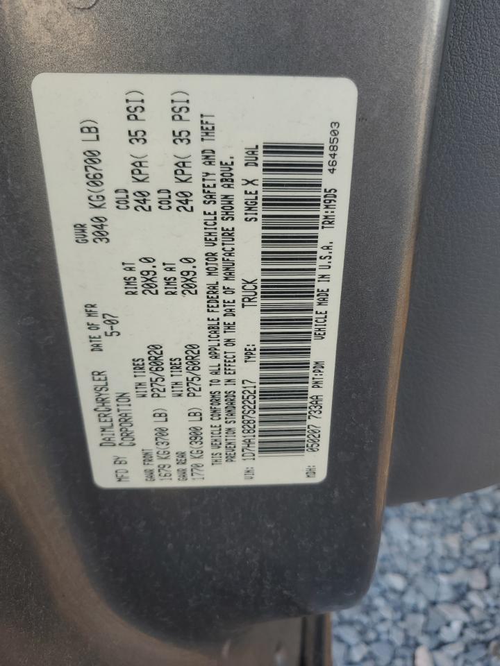 2007 Dodge Ram 1500 St VIN: 1D7HA18287S225217 Lot: 93548045