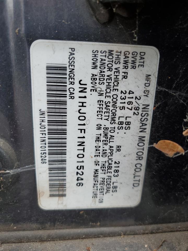 1992 Nissan Maxima Gxe VIN: JN1HJ01F1NT015246 Lot: 92129285