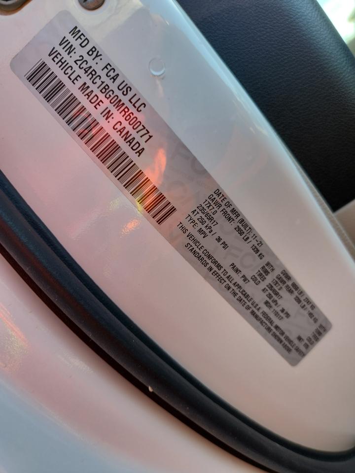 2021 Chrysler Pacifica Touring L VIN: 2C4RC1BG0MR600771 Lot: 92224795