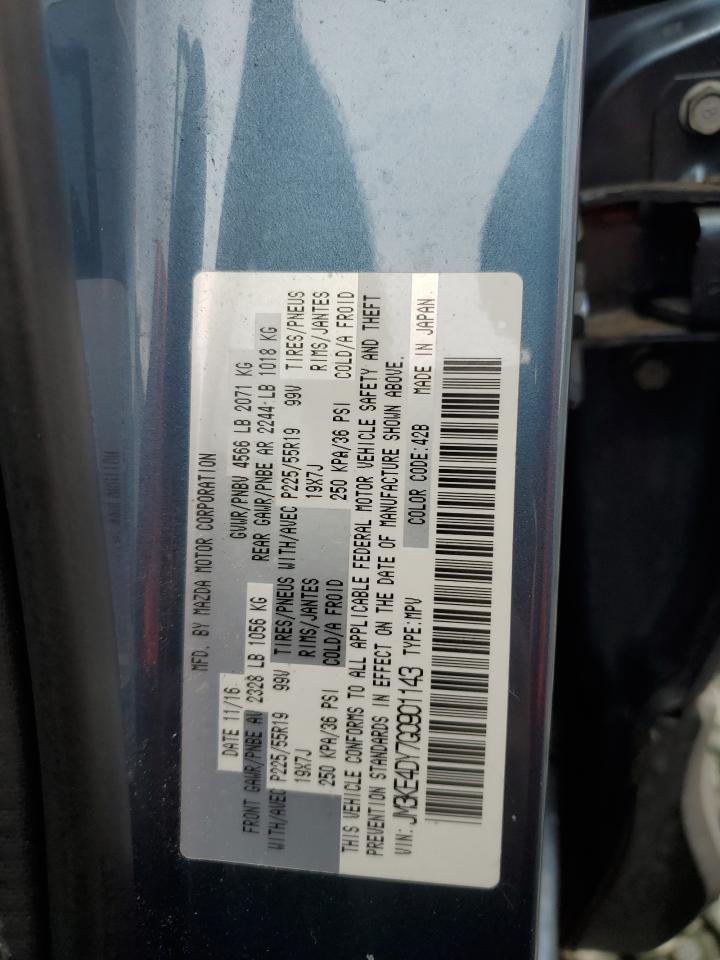 2016 Mazda Cx-5 Gt VIN: JM3KE4DY7G0901143 Lot: 91167735