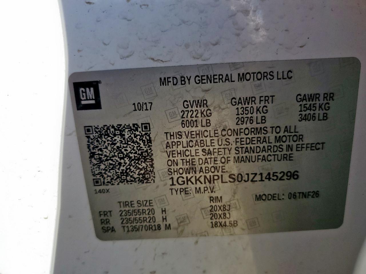 2018 GMC Acadia Denali VIN: 1GKKNPLS0JZ145296 Lot: 90785835